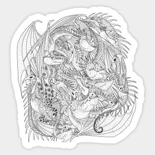 Dragon pile Sticker